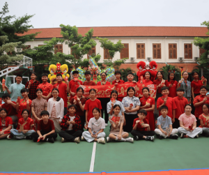 SD Santa Ursula Jakarta Meriahkan Imlek dengan Pertunjukan Barongsai dan Liong